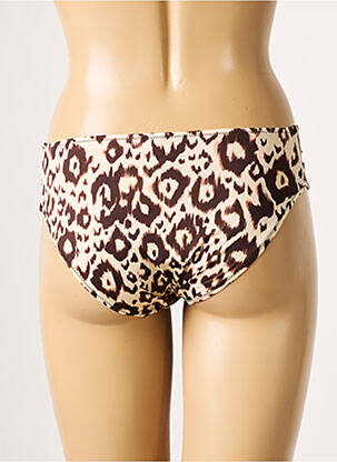 Bas de maillot de bain effet matière satinée culotte marron ANTIGEL femme