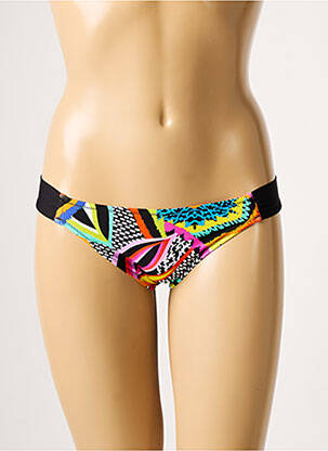 Bas de maillot de bain effet matière satinée culotte noir ANTIGEL femme