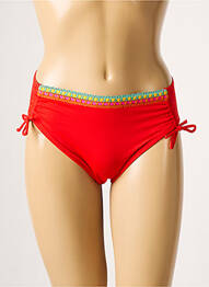 Bas de maillot de bain effet matière satinée culotte rouge ANTIGEL femme