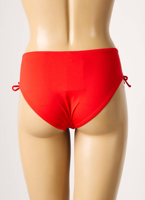 Bas de maillot de bain effet matière satinée culotte rouge ANTIGEL femme