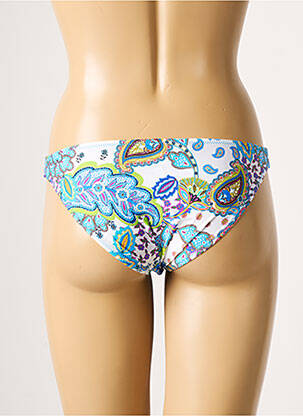 Bas de maillot de bain effet matière satinée culotte bleu ANTIGEL femme