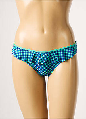 Bas de maillot de bain effet matière satinée culotte bleu ANTIGEL femme