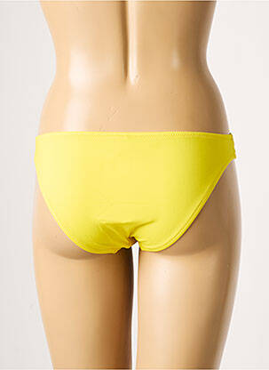 Bas de maillot de bain effet matière satinée culotte jaune ANTIGEL femme