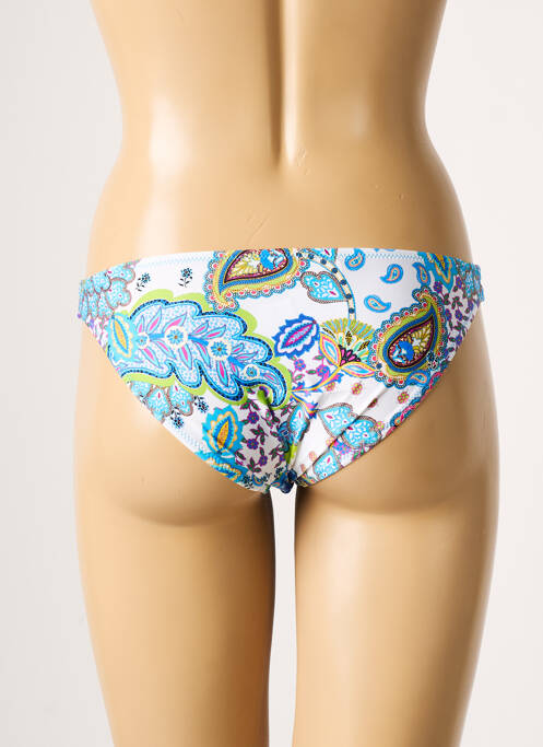 Bas de maillot de bain effet matière satinée culotte bleu ANTIGEL femme