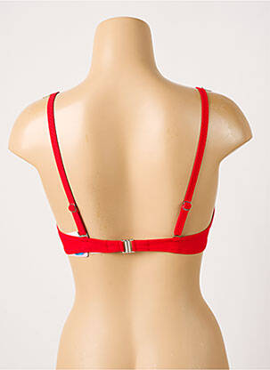 Haut de maillot de bain stretch haut soutien-gorge push-up rouge ANTIGEL femme
