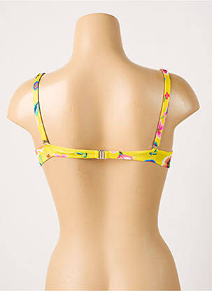 Haut de maillot de bain stretch haut soutien-gorge push-up jaune ANTIGEL femme