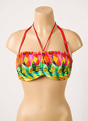 Haut de maillot de bain stretch haut bandeau rouge ANTIGEL femme