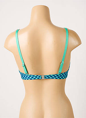 Haut de maillot de bain stretch haut soutien-gorge moulé bleu ANTIGEL femme