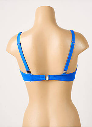 Haut de maillot de bain stretch haut soutien-gorge moulé bleu ANTIGEL femme