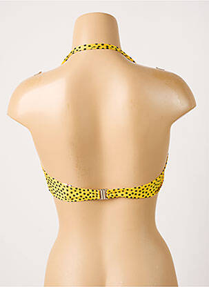 Haut de maillot de bain stretch haut soutien-gorge balconnet jaune ANTIGEL femme