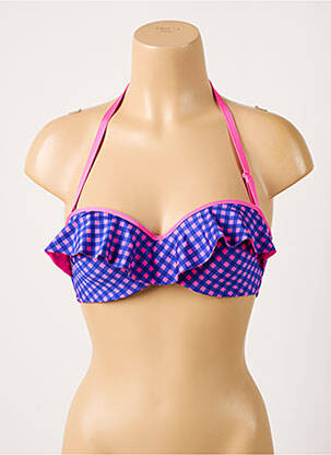 Haut de maillot de bain stretch haut soutien-gorge balconnet violet ANTIGEL femme