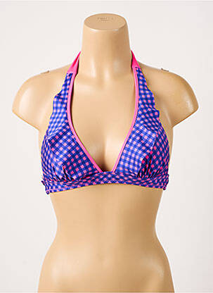 Haut de maillot de bain stretch haut triangles violet ANTIGEL femme