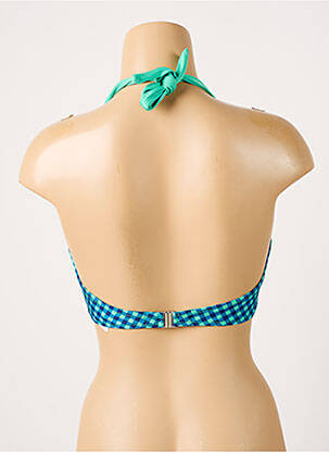 Haut de maillot de bain stretch haut soutien-gorge emboitant bleu ANTIGEL femme