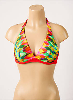 Haut de maillot de bain stretch haut soutien-gorge emboitant rouge ANTIGEL femme