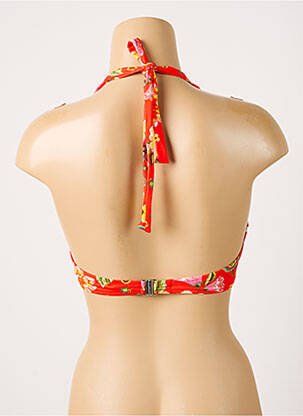 Haut de maillot de bain stretch haut soutien-gorge emboitant rouge ANTIGEL femme