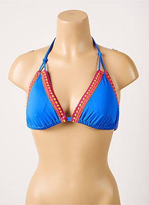 Haut de maillot de bain stretch haut soutien-gorge avec mousse de rembourrage amovible bleu ANTIGEL femme