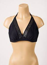 Haut de maillot de bain stretch haut soutien-gorge emboitant noir ANTIGEL femme