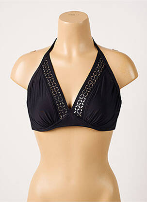 Haut de maillot de bain stretch haut soutien-gorge emboitant noir ANTIGEL femme