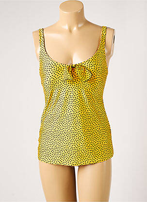 Haut de maillot de bain stretch haut soutien-gorge moulé jaune ANTIGEL femme