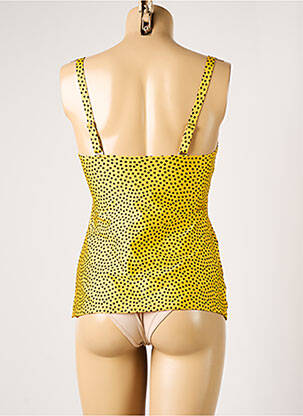 Haut de maillot de bain stretch haut soutien-gorge moulé jaune ANTIGEL femme