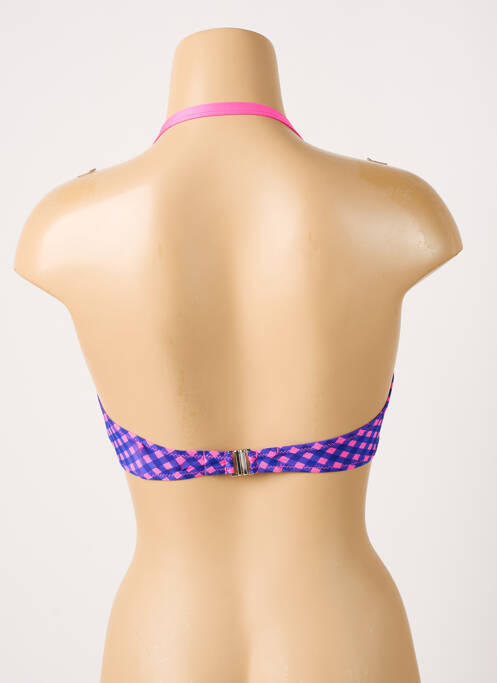 Haut de maillot de bain stretch haut soutien-gorge balconnet violet ANTIGEL femme