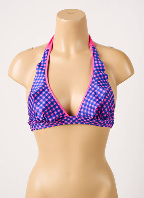 Haut de maillot de bain stretch haut triangles violet ANTIGEL femme