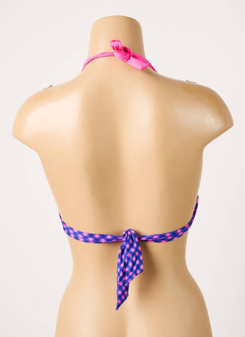 Haut de maillot de bain stretch haut triangles violet ANTIGEL femme