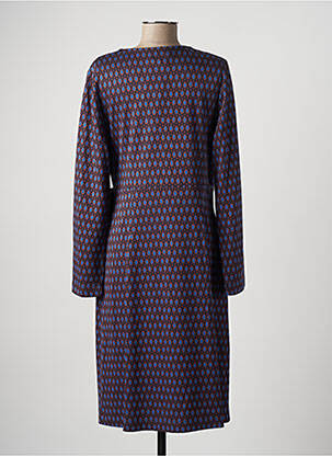 Robe mi-longue manches longues manches longues bleu MARIA BELLENTANI femme