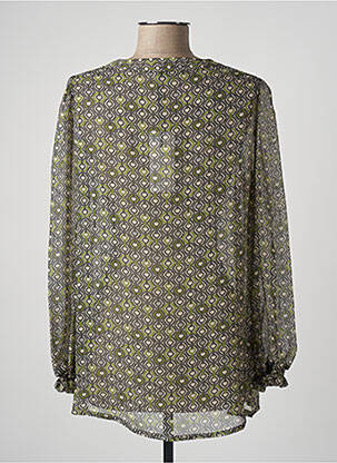 Blouse légère et transparente manches longues vert MARIA BELLENTANI femme