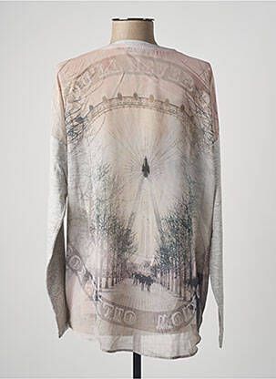 Top stretch manches longues gris LE COMTE femme