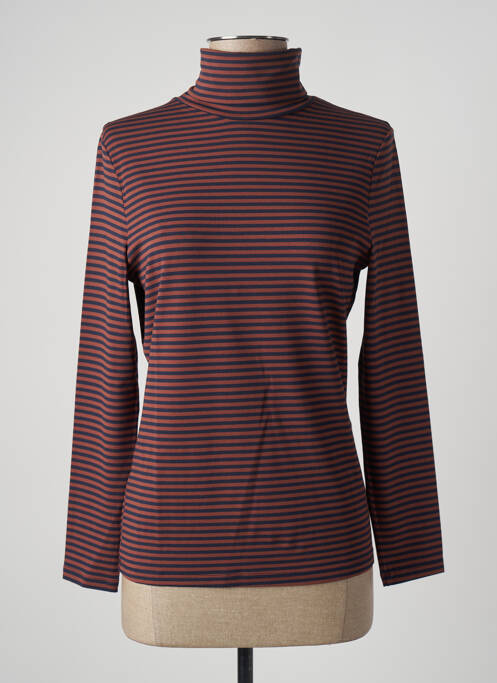 Pull col roulé marron MARIA BELLENTANI pour femme