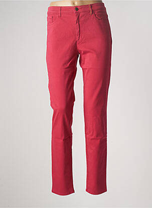 Pantalon chino tissage popeline taille normale rouge COUTURIST femme