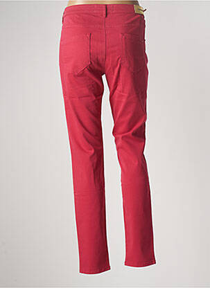 Pantalon chino tissage popeline taille normale rouge COUTURIST femme