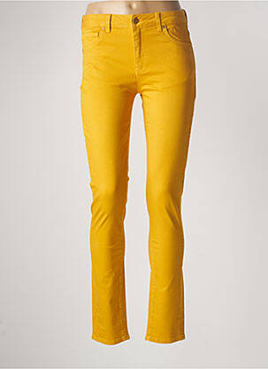 Pantalon slim tissage popeline taille normale jaune LE PETIT BAIGNEUR femme