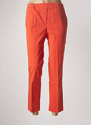 Pantalon droit tissage popeline taille normale orange COUTURIST femme