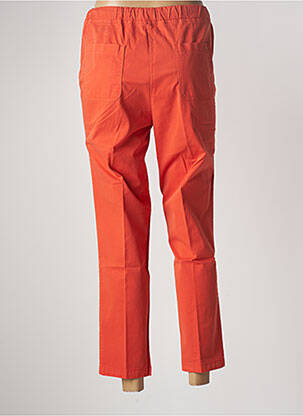 Pantalon droit tissage popeline taille normale orange COUTURIST femme