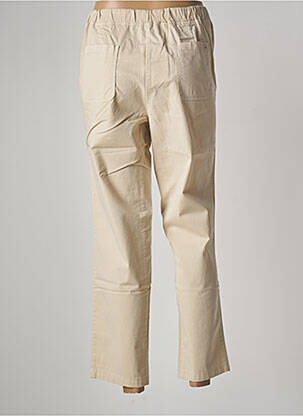 Pantalon droit tissage popeline taille normale beige COUTURIST femme
