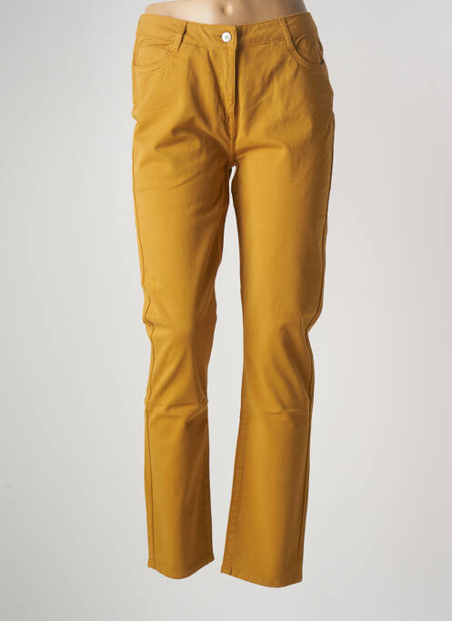 Pantalon droit stretch taille normale marron LE PETIT BAIGNEUR femme