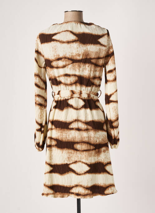 Robe courte beige PAPILLONNE pour femme