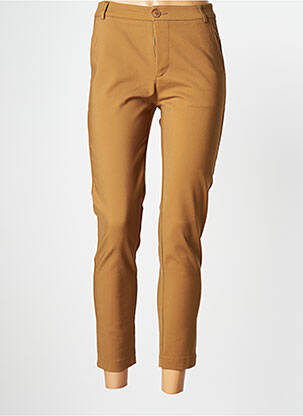 Pantalon 7/8 taille haute taille haute marron MARINA V femme