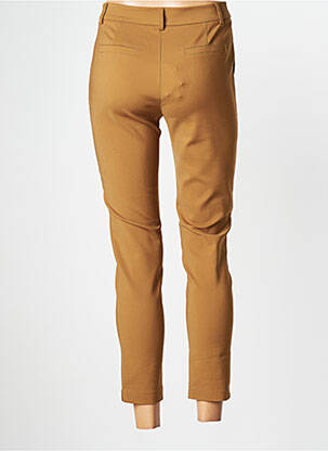 Pantalon 7/8 taille haute taille haute marron MARINA V femme