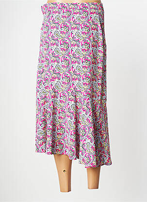 Jupe longue tissage crêpe rose MARINA V femme