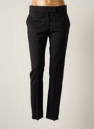 Pantalon slim tissage popeline taille normale noir PABLO femme