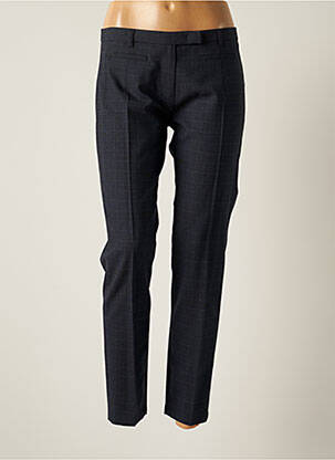 Pantalon 7/8 fermeture zippée sous rabat avec crochet taille basse gris PABLO femme