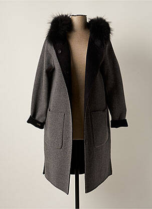 Manteau long gris SUITE... pour femme