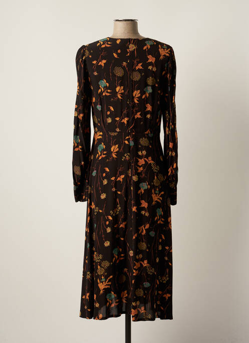 Robe longue manches longues manches longues noir IDANO femme