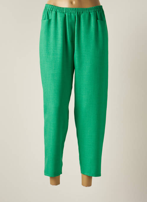 Pantalon 7/8 taille élastique taille normale vert KAKIE femme