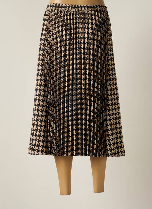 Jupe mi-longue noir MARINA V pour femme