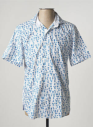 Chemise manches courtes coupe cintrée bleu NZ RUGBY VINTAGE homme
