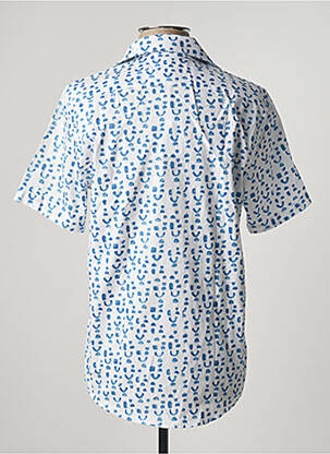 Chemise manches courtes coupe cintrée bleu NZ RUGBY VINTAGE homme